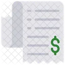 Receipt Shopping Commerce Icon