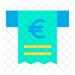 Receipt Euro  Icon