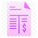 Receipt Bill Invoice Icon