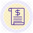 Receipt Line Icon Icon