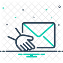 Receiver Message Recipient Obtain Acquire Letter Envelope Pick Up Obtainer Communicatee Envelope Icon