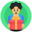 Present Surprise Receiving Gift Icon