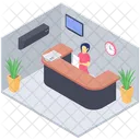 Recepcao De Escritorio Help Desk Recepcao Ícone