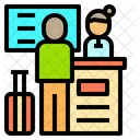 Balcao De Check In Recepcao Balcao De Informacoes Ícone