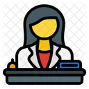 Recepcionista Escritorio Asistente Icono