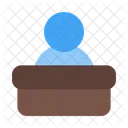 Reception Receptionist Customer Service Icon