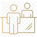受付、フロントデスク、チェックイン アイコン