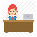 Reception Office Employee Icon