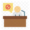 Reception Desk Ban Icon
