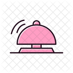 Reception Bell Icon - Download in Colored Outline Style