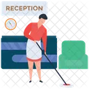 Reception Cleaning Cleaning Female Maid Icon
