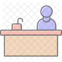 Reception Desk Receptiondesk Desk Icon