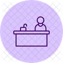 Reception Desk Receptiondesk Desk Icon