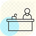 Reception Desk Receptiondesk Desk Icon