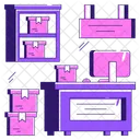 Reception Desk Reception Table Front Desk Icon