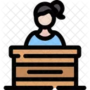Receptionist Front Desk Icon
