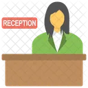 Female Receptionist Query Icon