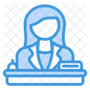 Receptionist Desk Assistant Icon