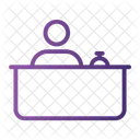 Receptionist Hotel Reception Front Desk Icon