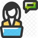 Customer Service Receptionist Customer Care Icon