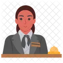 Receptionist Data Entry Time Manager Icon