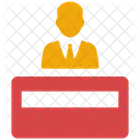 Receptionist Desk Business Icon