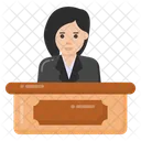 Desk Clerk Receptionist Front Desk Icon