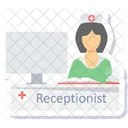 Receptionniste Bureau Entreprise Icône