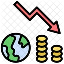 Recesion Pib Mundo Icono