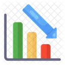 Recessao Grafico De Declinio Perda Economica Ícone