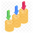 Currency Downfall Recession Decrease Currency Icon