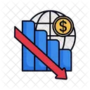 Recession Filled Line Icono