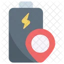 Recharge Location Battery Power Icon