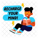 Recharge Mind Reading Book Icon