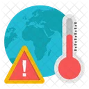 Rechauffement Climatique Brulure Globale Chaleur Globale Icône