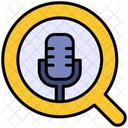 Recherche Microphone Enregistrement Vocal Icône