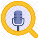 Recherche Microphone Enregistrement Vocal Icône