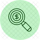 Argent Recherche Loupe Icône