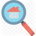 Recherche De Maison Loupe Immobilier Icône