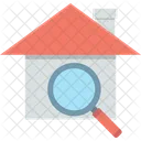 Recherche De Maison Loupe Immobilier Icône