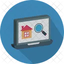 Recherche De Maison Loupe Immobilier Icon