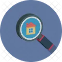 Recherche De Maison Loupe Immobilier Icône