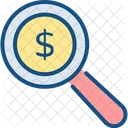 Finances Fonds Loupe Icon