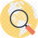 Loupe Globe Recherche Icône