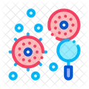 La Recherche Agent Pathogene Loupe Icône