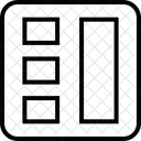 Rechts Seitenleiste Layout Symbol