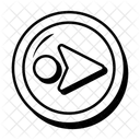 Rechter Cursorpfeil  Symbol