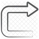 Rechts Abbiegen Rechtskurve U Turn Symbol