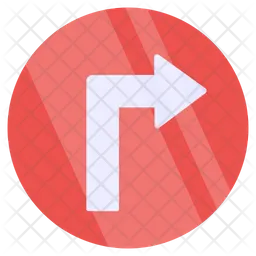 Nach rechts abbiegen Pfeil  Symbol
