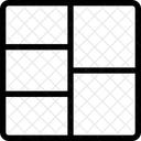 Rechtes Zweireihiges Gitter Symbol